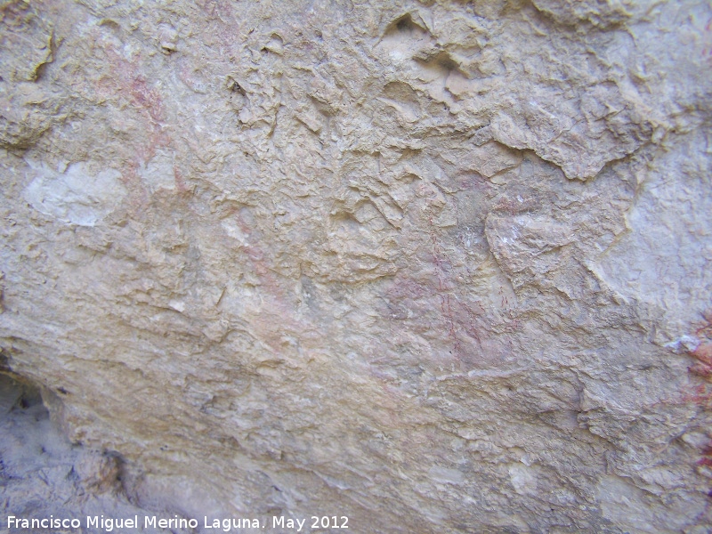 Pinturas rupestres de la Caada de la Corcuela - Pinturas rupestres de la Caada de la Corcuela. Manchas bajas desvadas