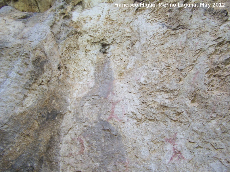 Pinturas rupestres de la Caada de la Corcuela - Pinturas rupestres de la Caada de la Corcuela. Antropomorfos de la parte alta