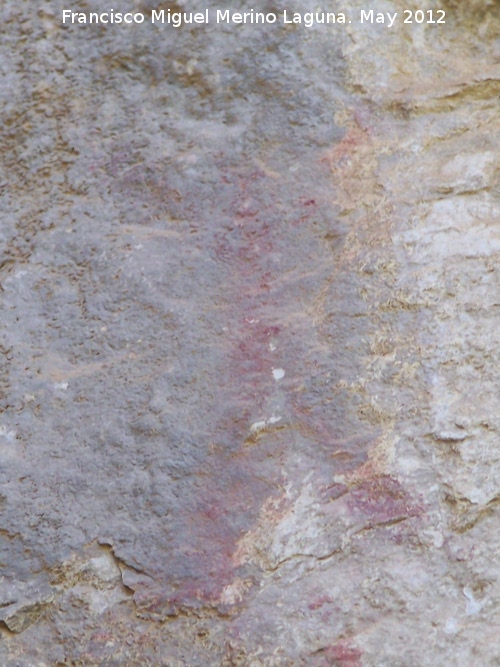 Pinturas rupestres de la Caada de la Corcuela - Pinturas rupestres de la Caada de la Corcuela. Antropomorfo de doble Y, de la parte alta