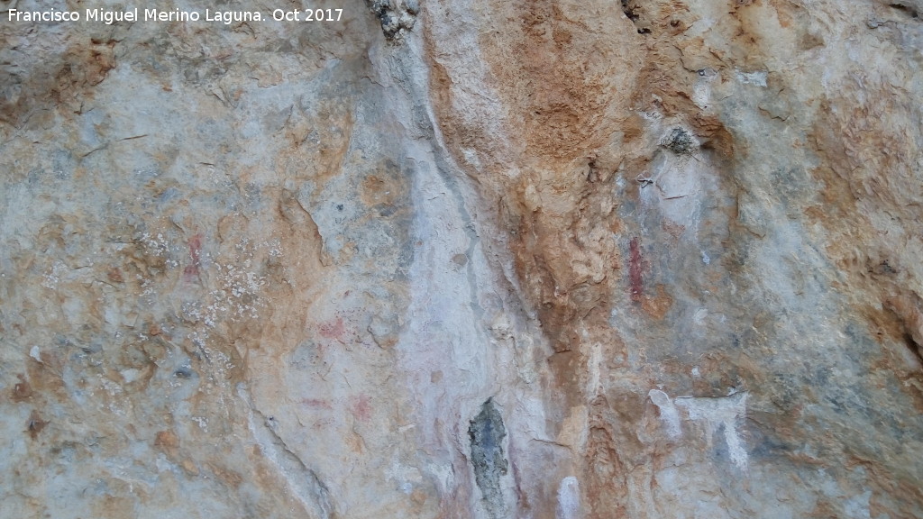 Pinturas rupestres de la Cueva de Limones - Pinturas rupestres de la Cueva de Limones. Panel izquierdo