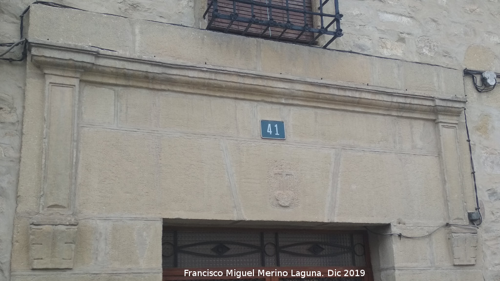 Casa de la Calle Conde Mejorada n� 41 - Casa de la Calle Conde Mejorada n� 41. Dintel