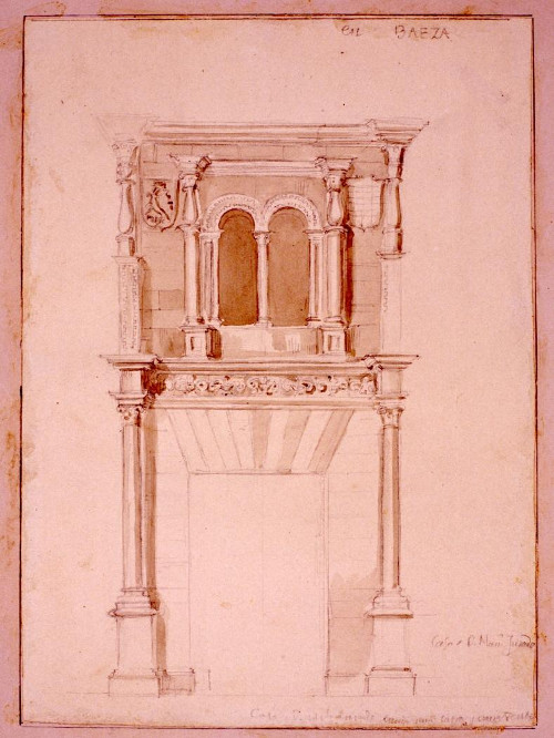 Casa del Licenciado Pedraza - Casa del Licenciado Pedraza. Dibujo de Valentn Carderera y Solano 1850