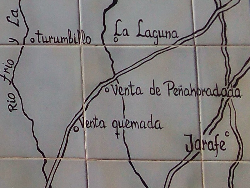 Castillo de Jarafe - Castillo de Jarafe. Mapa de Bernardo Jurado. Casa de Postas - Villanueva de la Reina