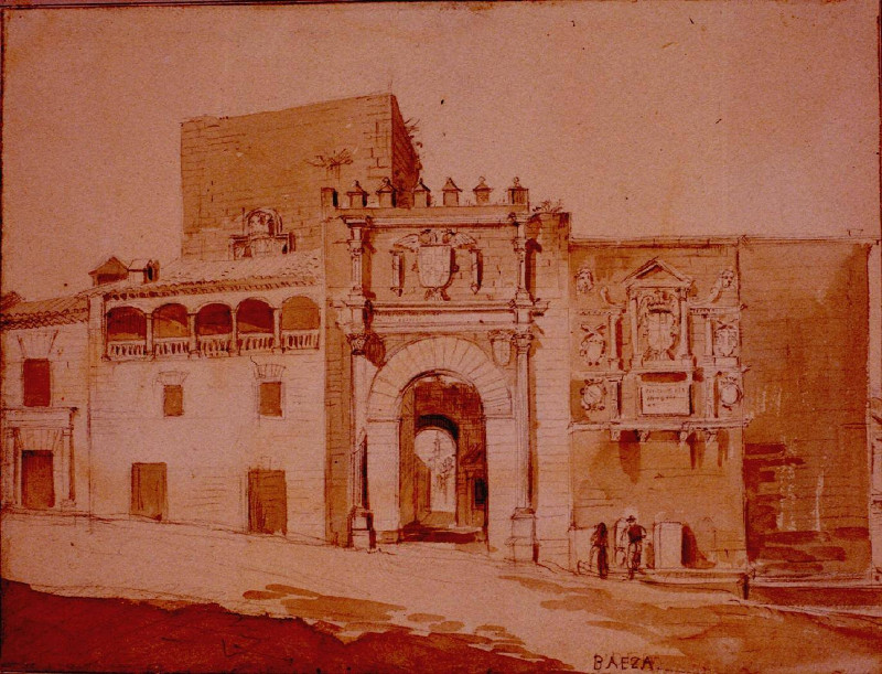 Puerta de beda - Puerta de beda. Puerta de beda (Baeza) dibujo de Valentn Carderera y Solano. (1796-1880)