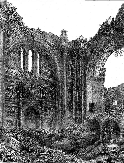 Convento de San Francisco - Convento de San Francisco. Dibujo de F. J. Parcerisa 1850