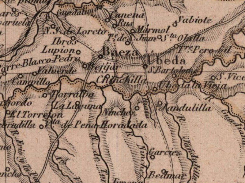 Historia de Baeza - Historia de Baeza. Mapa 1862