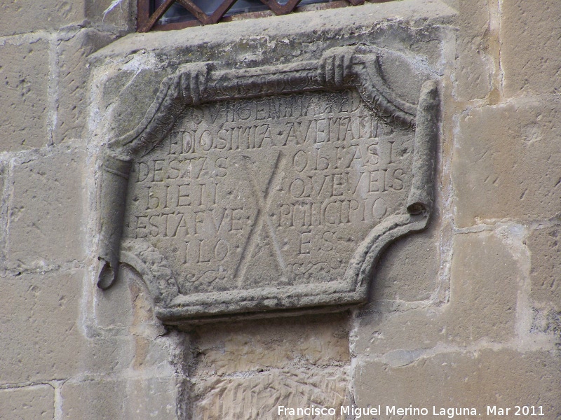 Iglesia de San Andrs - Iglesia de San Andrs. Inscripcin