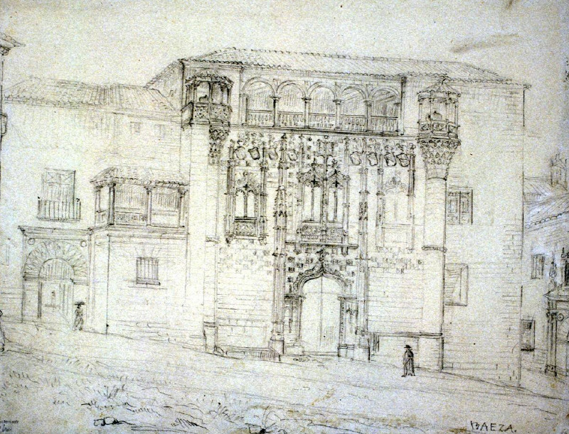Palacio de Jabalquinto - Palacio de Jabalquinto. Dibujo de Valentn carderera y solano est en la fundacin lazaro galdiano