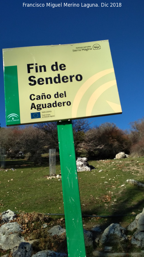 Cordel Cao del Aguadero - Cordel Cao del Aguadero. Cartel de fin de sendero