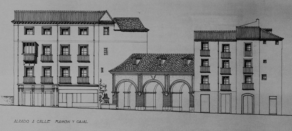 Calle Ramn y Cajal - Calle Ramn y Cajal. Alzado del proyecto de susticin del Colegio de Mdicos. IPCE 1978