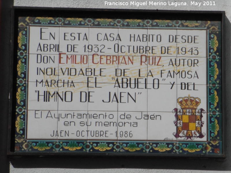 Casa de Emilio Cebrin - Casa de Emilio Cebrin. Placa