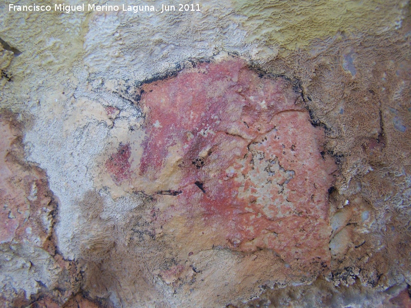 Pinturas rupestres de la Pea del Gorrin IIa - Pinturas rupestres de la Pea del Gorrin IIa. Restos de pintura
