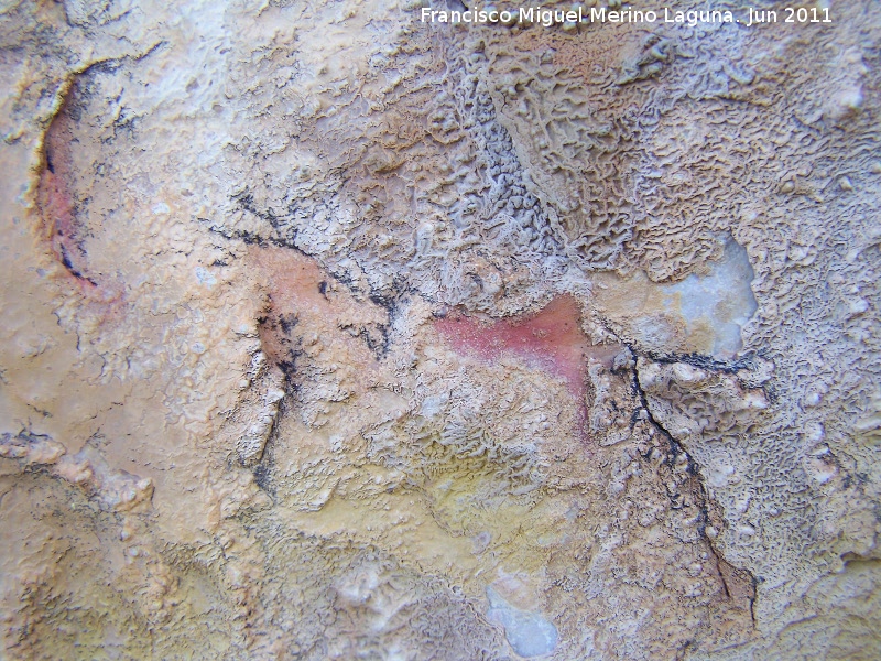 Pinturas rupestres de la Pea del Gorrin IIa - Pinturas rupestres de la Pea del Gorrin IIa. Restos de pintura
