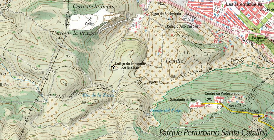 Cortijo de la Fuente de la Zarza - Cortijo de la Fuente de la Zarza. Mapa