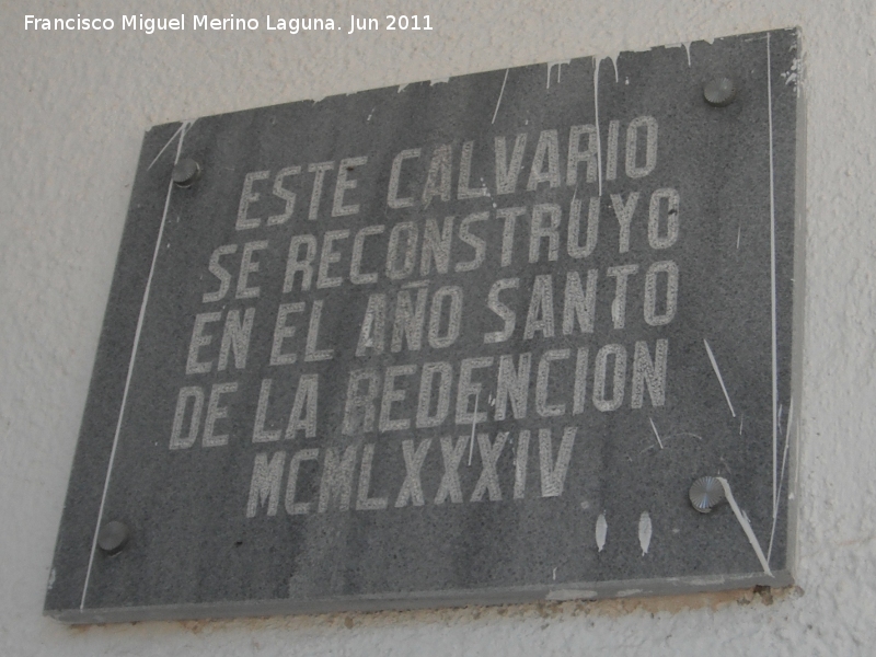 Ermita de El Calvario - Ermita de El Calvario. Placa