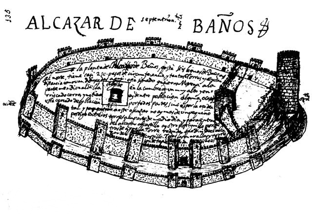 Castillo de Baños de la Encina - Castillo de Baños de la Encina. Dibujo de Jimena Jurado