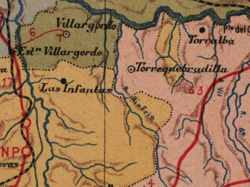 Aldea Las Infantas - Aldea Las Infantas. Mapa 1901