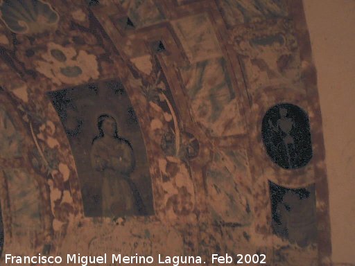 Ermita del Cristo del Llano - Ermita del Cristo del Llano. Frescos de debajo del coro