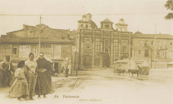 Iglesia de Santa Mnica - Iglesia de Santa Mnica. Foto antigua