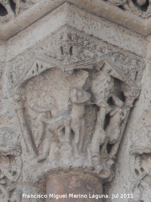 Catedral de Valencia. Puerta del Palau - Catedral de Valencia. Puerta del Palau. Creacin de Eva y el pecado original