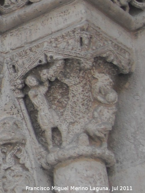 Catedral de Valencia. Puerta del Palau - Catedral de Valencia. Puerta del Palau. El sacrificio de Abel y el crimen de Cain