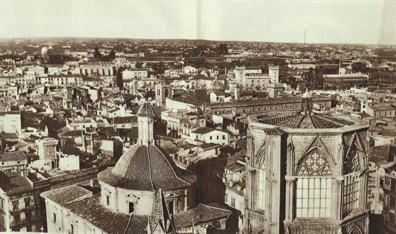 Catedral de Valencia. Cimborrio - Catedral de Valencia. Cimborrio. Foto antigua