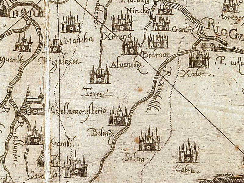 Historia de Bedmar y Garcez - Historia de Bedmar y Garcez. Mapa 1588