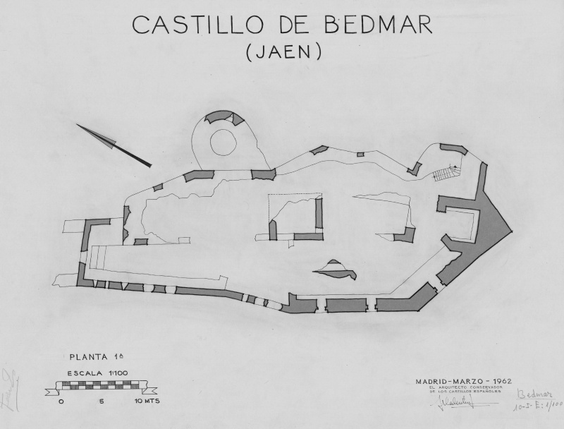 Castillo Nuevo de Bedmar - Castillo Nuevo de Bedmar. Plano. IPCE 1962