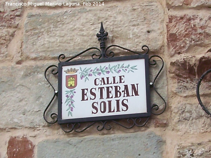 Calle Esteban Sols - Calle Esteban Sols. Placa