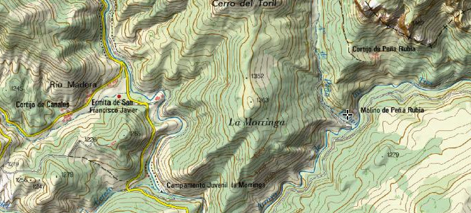 Molino de Pea Rubia - Molino de Pea Rubia. Mapa