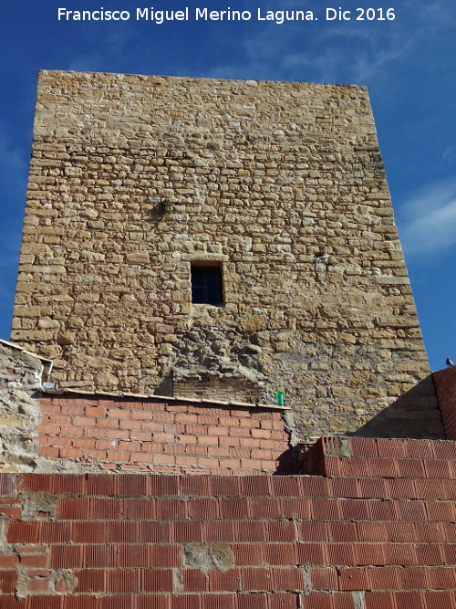 Castillo de Begjar - Castillo de Begjar. Torre del Homenaje, flanco intramuros