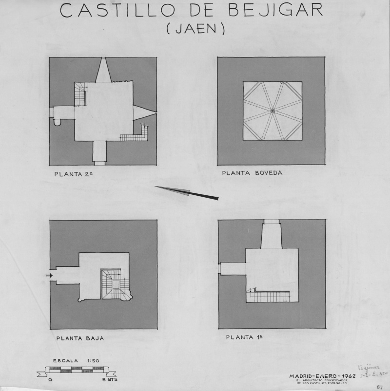 Castillo de Begjar - Castillo de Begjar. Plano. IPCE 1962