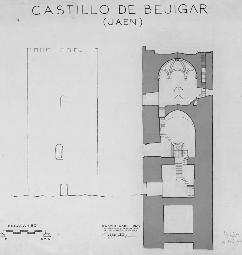 Castillo de Begjar - Castillo de Begjar. Plano. IPCE 1962