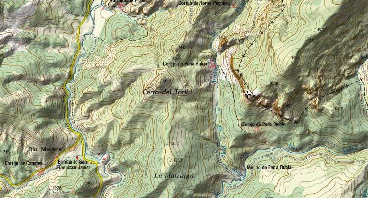 Paredes rocosas del Calar de Pea Rubia - Paredes rocosas del Calar de Pea Rubia. Mapa