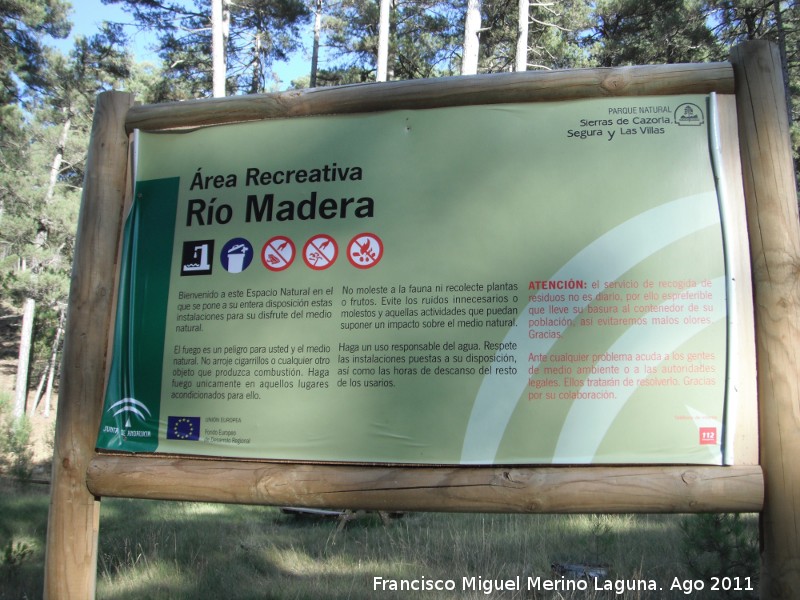 Area recreativa Ro Madera - Area recreativa Ro Madera. Cartel