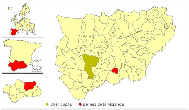 Bélmez de la Moraleda - Bélmez de la Moraleda. Localización