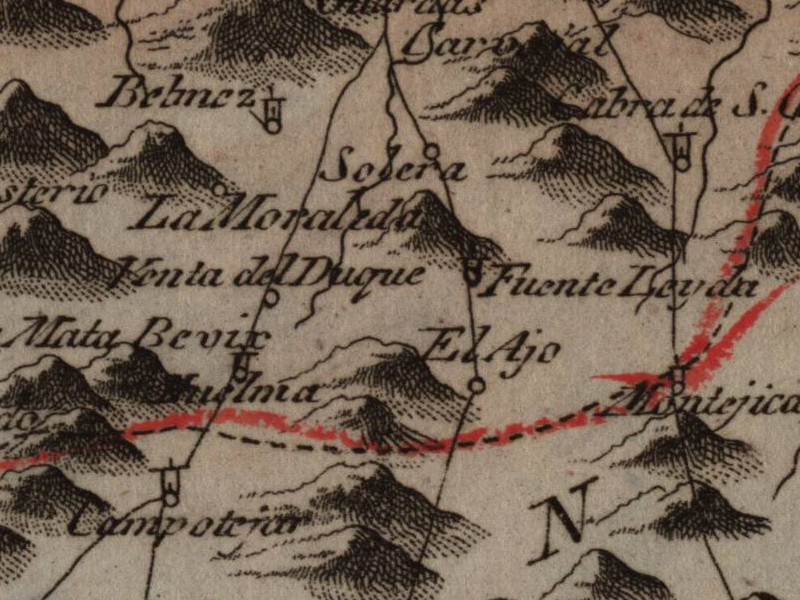 Historia de Blmez de la Moraleda - Historia de Blmez de la Moraleda. Mapa 1799