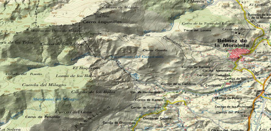 Barranco del Gargantn - Barranco del Gargantn. Mapa