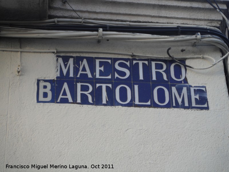 Calle Maestro Bartolom - Calle Maestro Bartolom. Azulejos