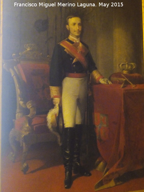 Alfonso XII - Alfonso XII. Cuadro de Pedro Rodrguez de la Torre siglo XIX. Museo Provincial de Jan