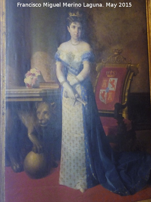 Alfonso XII - Alfonso XII. Mara Cristina cuadro de Pedro Rodrguez de la Torre. Museo Provincial de Jan