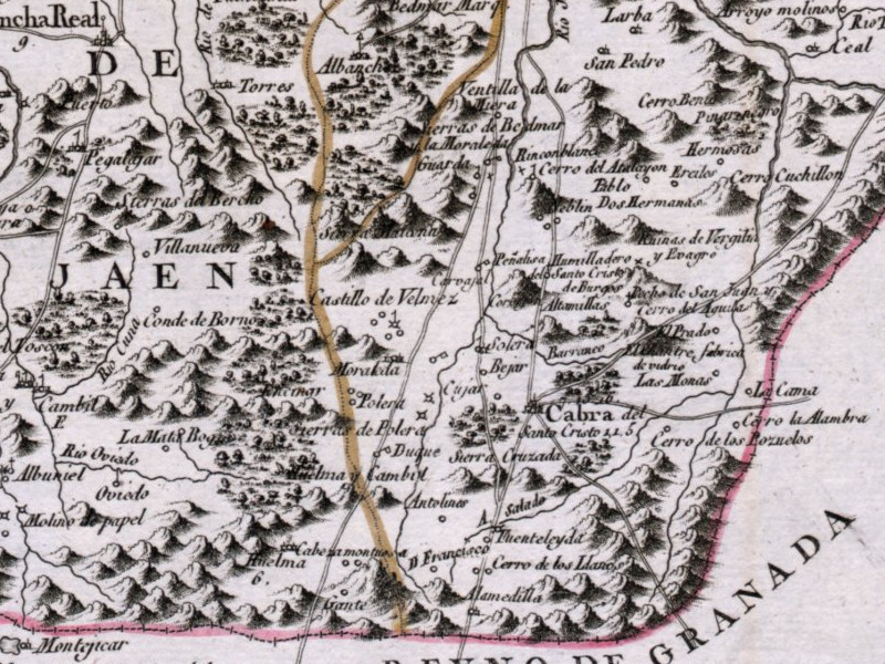 Historia de Cabra de Santo Cristo - Historia de Cabra de Santo Cristo. Mapa 1787
