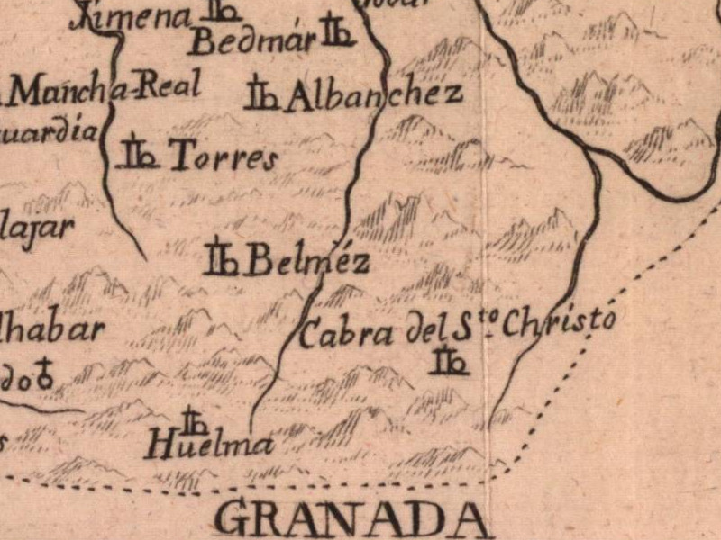 Historia de Cabra de Santo Cristo - Historia de Cabra de Santo Cristo. Mapa 1788