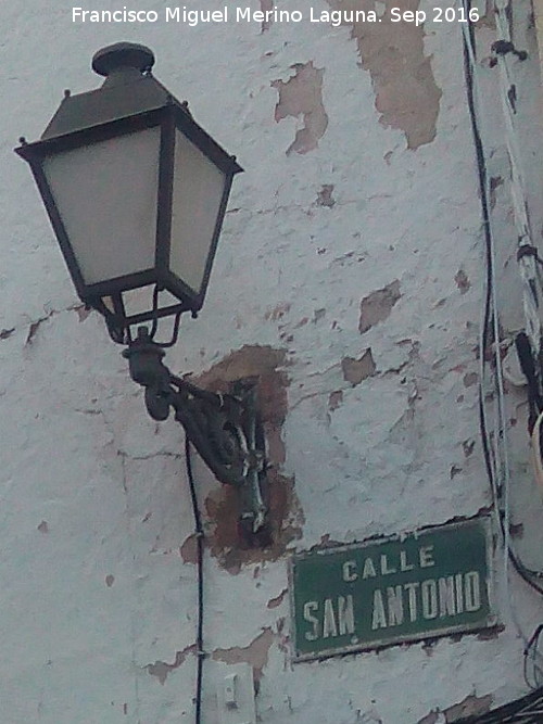 Calle San Antonio - Calle San Antonio. Placa