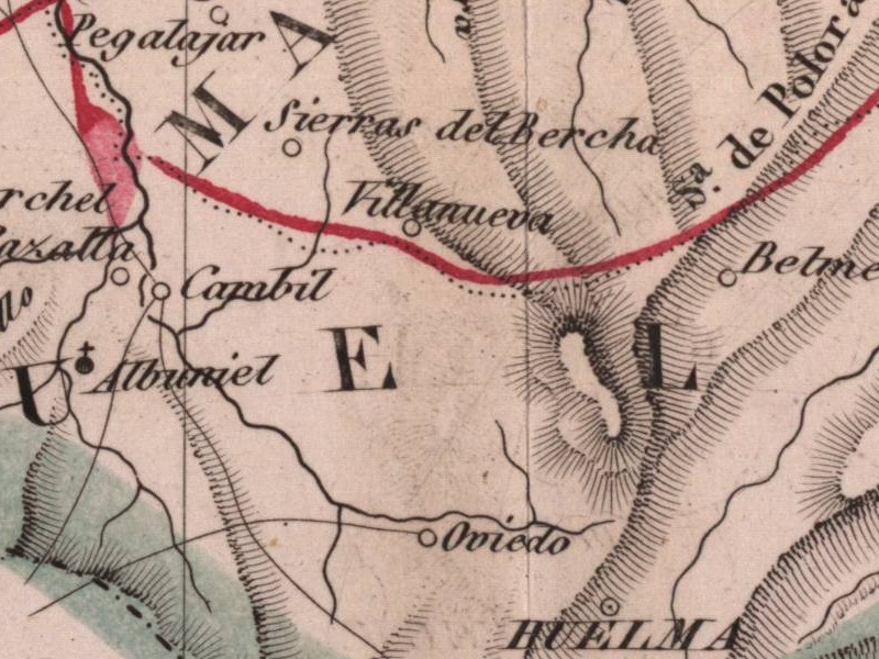 Historia de Cambil - Historia de Cambil. Mapa 1847
