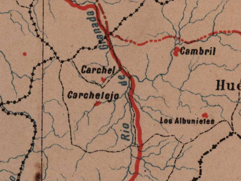 Historia de Cambil - Historia de Cambil. Mapa 1885