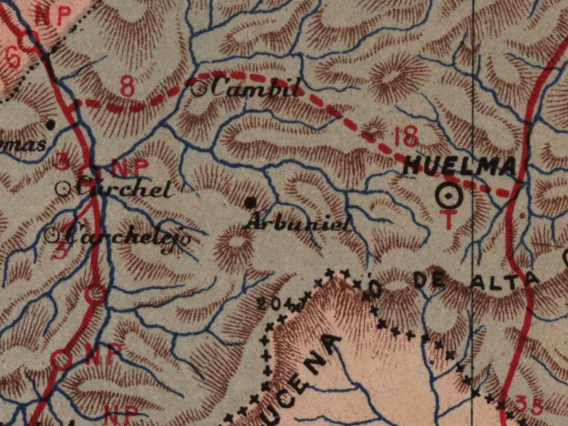Historia de Cambil - Historia de Cambil. Mapa 1901