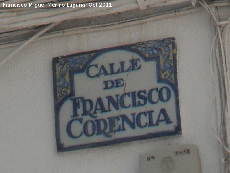 Calle Francisco Corencia - Calle Francisco Corencia. 