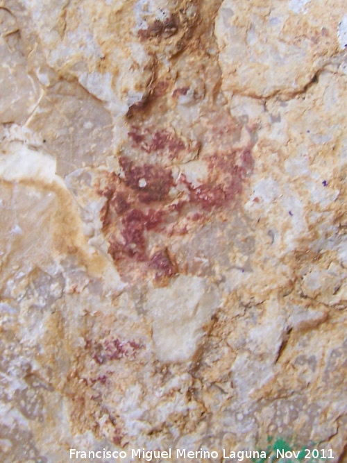 Pinturas rupestres del Abrigo I de la Pedriza. Grupo III - Pinturas rupestres del Abrigo I de la Pedriza. Grupo III. Mancha superior del grupo inferior