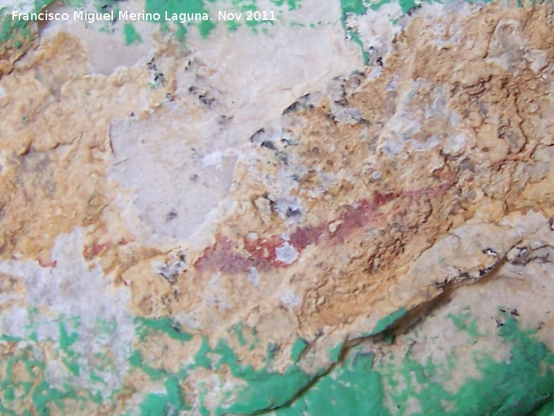 Pinturas rupestres del Abrigo I de la Pedriza. Grupo III - Pinturas rupestres del Abrigo I de la Pedriza. Grupo III. Barra central
